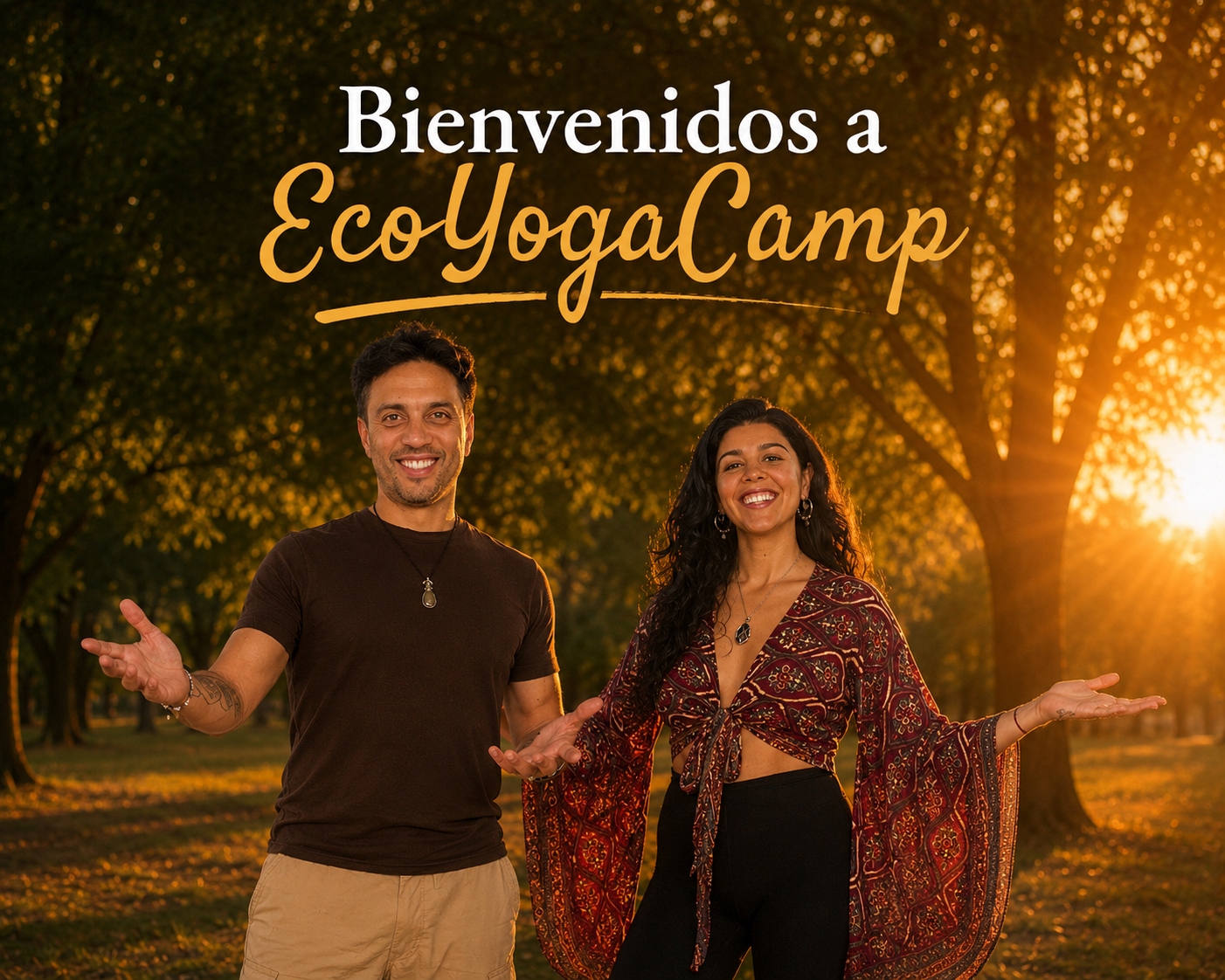 Gastón Serrano y Valentina Robles, fundadores de EcoYogaCamp.