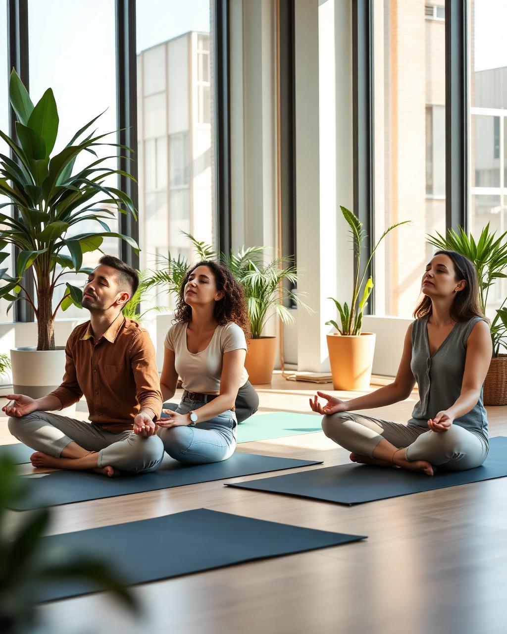 Equipo de trabajo en una experiencia de bienestar EcoYogaCamp.